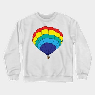 Rainbow hot air balloon Crewneck Sweatshirt